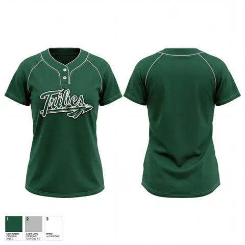 Two Button Softball Jersey, Tribes, Softball, Teamtime, Team time, sublimation, custom sports apparel, team uniforms, spirit wear, spiritwear, sports uniforms, custom shirts, team store, custom team store, fundraiser sports, apparel fundraiser