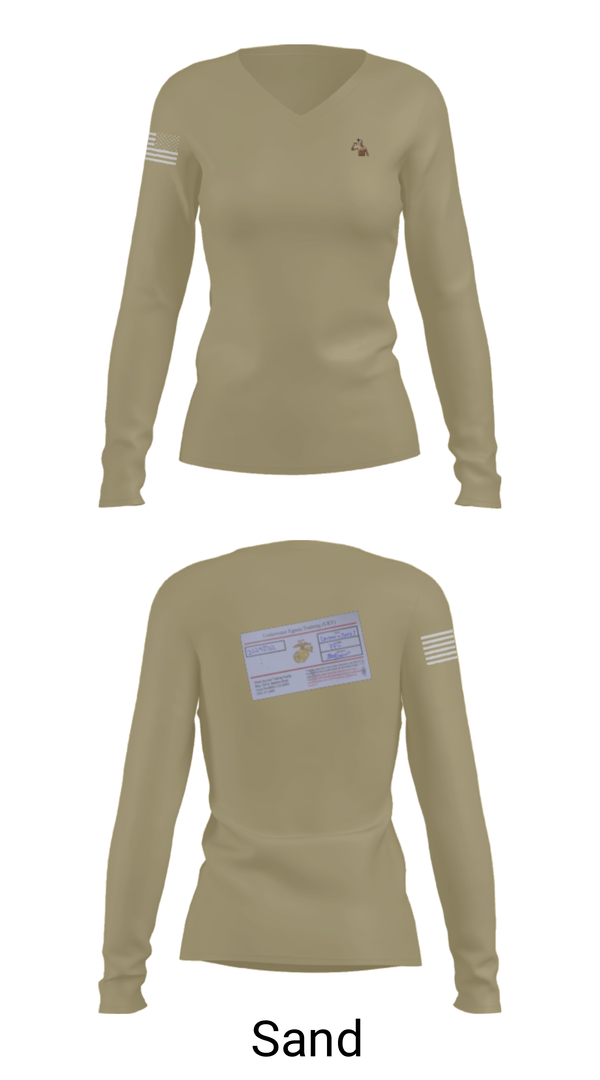 Women's Long Sleeve Vneck Shirt, 1/4, Marines, Teamtime, Team time, sublimation, custom sports apparel, team uniforms, spirit wear, spiritwear, sports uniforms, custom shirts, team store, custom team store, fundraiser sports, apparel fundraiser