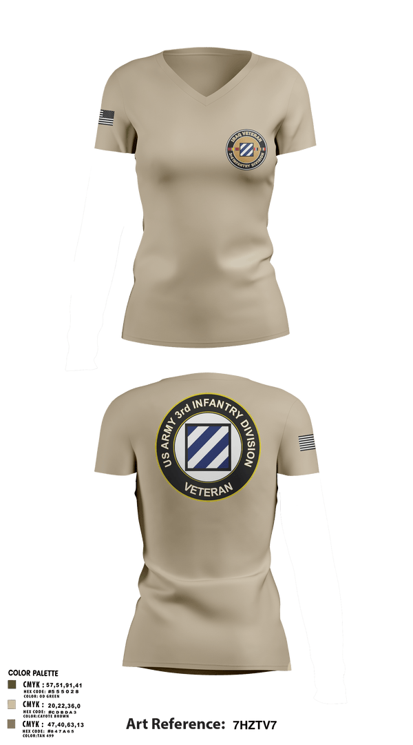 Women's Short Sleeve Vneck Shirt, 1st Armored Brigade Combat Team, Army, Teamtime, Team time, sublimation, custom sports apparel, team uniforms, spirit wear, spiritwear, sports uniforms, custom shirts, team store, custom team store, fundraiser sports, apparel fundraiser