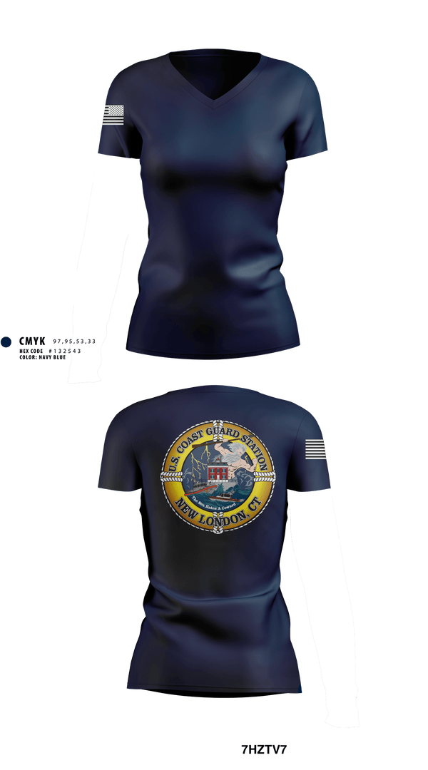 Women's Short Sleeve Vneck Shirt, Station New London, Coast Guard, Teamtime, Team time, sublimation, custom sports apparel, team uniforms, spirit wear, spiritwear, sports uniforms, custom shirts, team store, custom team store, fundraiser sports, apparel fundraiser