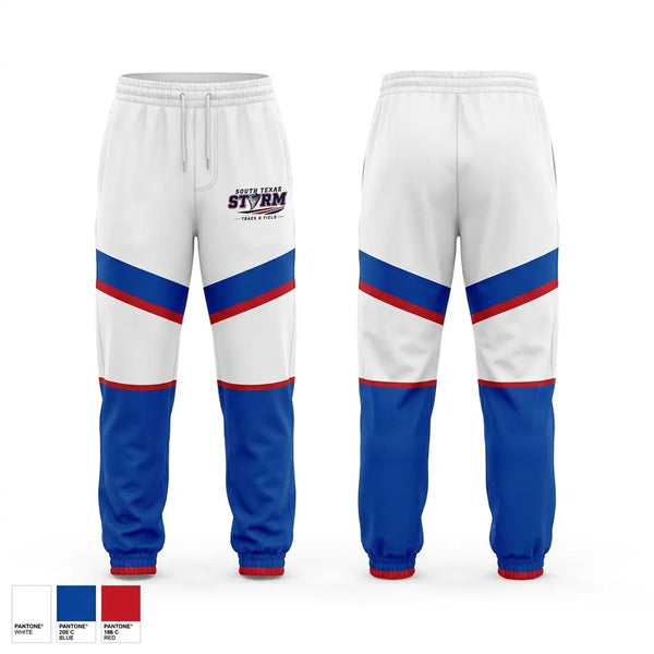 Sweatpants, SOUTH TEXAS STORM, Track & Field, Teamtime, Team time, sublimation, custom sports apparel, team uniforms, spirit wear, spiritwear, sports uniforms, custom shirts, team store, custom team store, fundraiser sports, apparel fundraiser