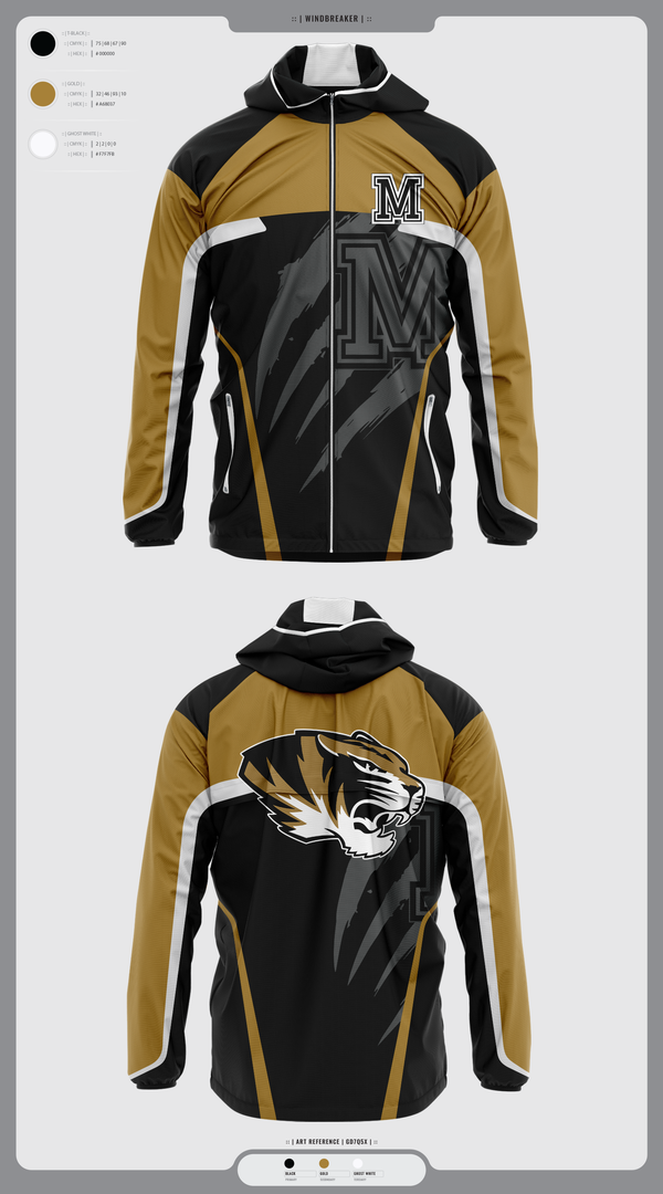 Windbreaker, Marceline Tigers, , Teamtime, Team time, sublimation, custom sports apparel, team uniforms, spirit wear, spiritwear, sports uniforms, custom shirts, team store, custom team store, fundraiser sports, apparel fundraiser