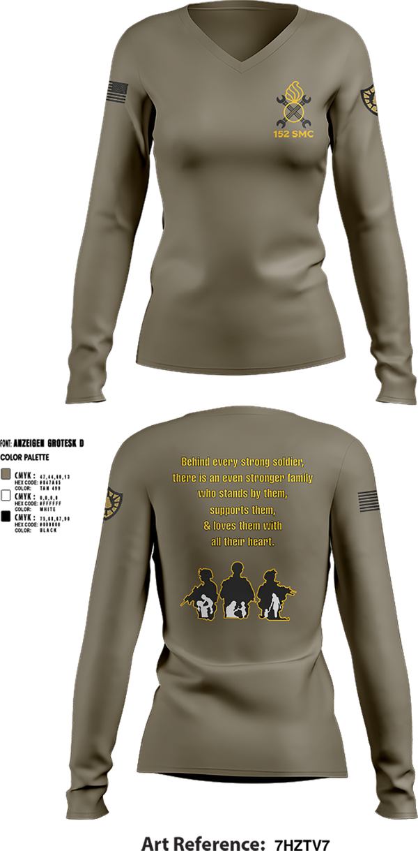 Womens Long Sleeve Vneck Shirt, 152 SMC, , Teamtime, Team time, sublimation, custom sports apparel, team uniforms, spirit wear, spiritwear, sports uniforms, custom shirts, team store, custom team store, fundraiser sports, apparel fundraiser