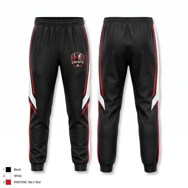 Sweatpants, Coyotes, Men's Soccer, Teamtime, Team time, sublimation, custom sports apparel, team uniforms, spirit wear, spiritwear, sports uniforms, custom shirts, team store, custom team store, fundraiser sports, apparel fundraiser