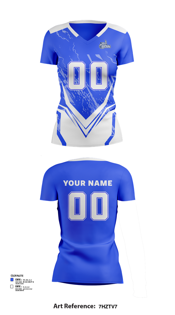 Womens Short Sleeve Vneck Shirt, R-S Central Hilltoppers Volleyball, Women's Volleyball, Teamtime, Team time, sublimation, custom sports apparel, team uniforms, spirit wear, spiritwear, sports uniforms, custom shirts, team store, custom team store, fundraiser sports, apparel fundraiser