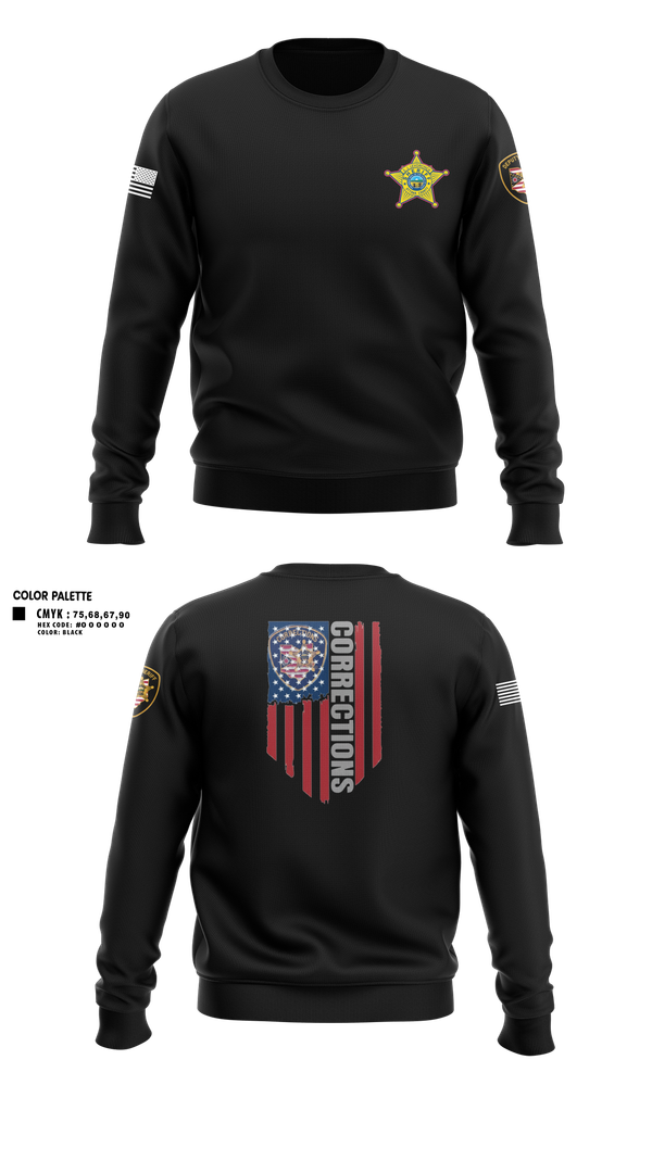 Crew Neck Sweatshirt, Ottawa County Sheriff’s Office, Police, Teamtime, Team time, sublimation, custom sports apparel, team uniforms, spirit wear, spiritwear, sports uniforms, custom shirts, team store, custom team store, fundraiser sports, apparel fundraiser