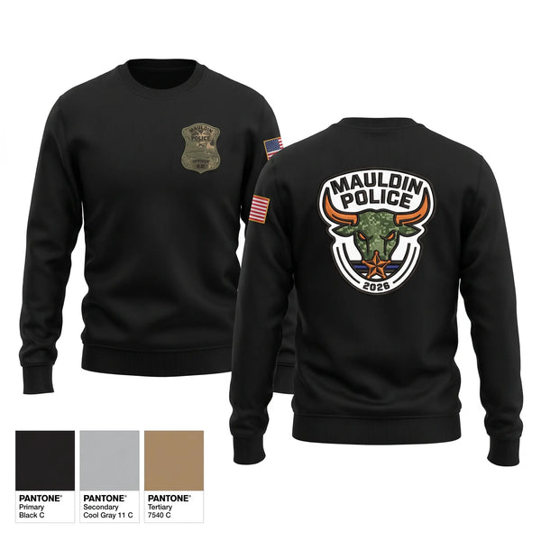 Crew Neck Sweatshirt, Mauldin Police, Police, Teamtime, Team time, sublimation, custom sports apparel, team uniforms, spirit wear, spiritwear, sports uniforms, custom shirts, team store, custom team store, fundraiser sports, apparel fundraiser