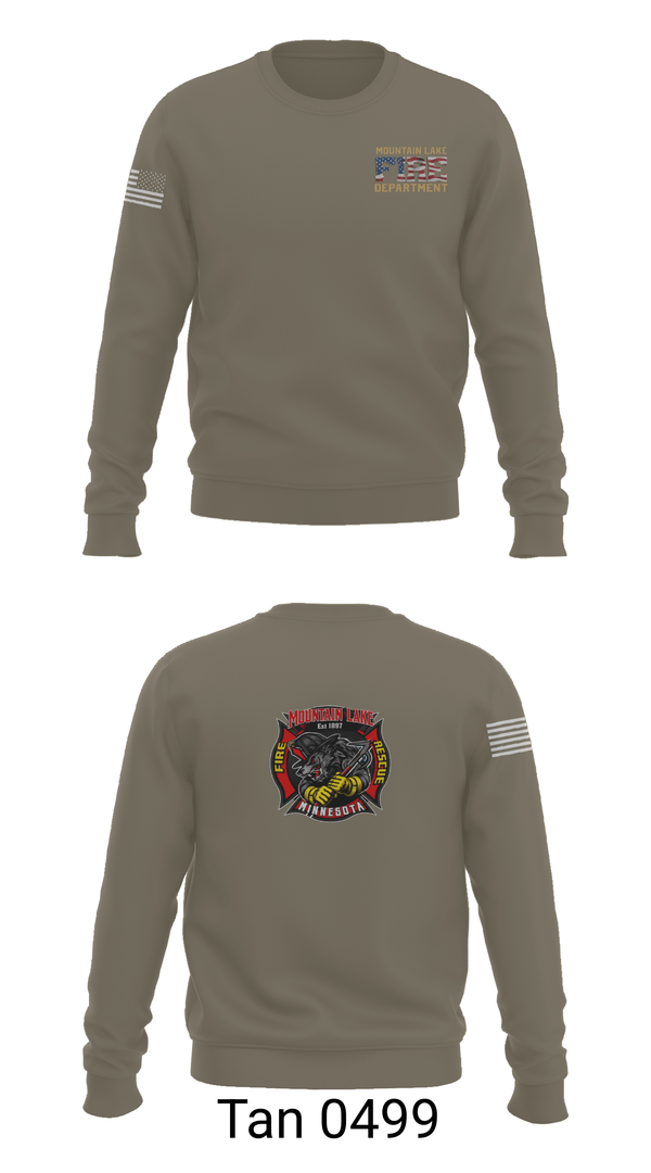Crew Neck Sweatshirt, Mountain Lake Fire & Rescue, Fire Department, Teamtime, Team time, sublimation, custom sports apparel, team uniforms, spirit wear, spiritwear, sports uniforms, custom shirts, team store, custom team store, fundraiser sports, apparel fundraiser
