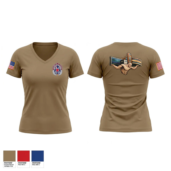 Womens Short Sleeve Vneck Shirt, Atlas Company, Army, Teamtime, Team time, sublimation, custom sports apparel, team uniforms, spirit wear, spiritwear, sports uniforms, custom shirts, team store, custom team store, fundraiser sports, apparel fundraiser