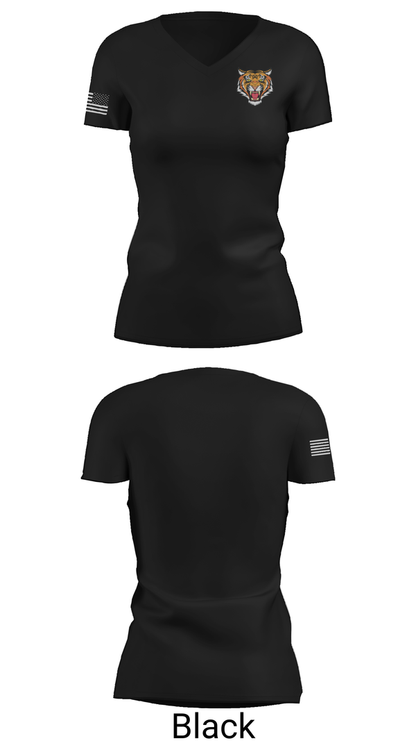 Womens Short Sleeve Vneck Shirt, Muskegon Heights Cheer, Cheer, Teamtime, Team time, sublimation, custom sports apparel, team uniforms, spirit wear, spiritwear, sports uniforms, custom shirts, team store, custom team store, fundraiser sports, apparel fundraiser