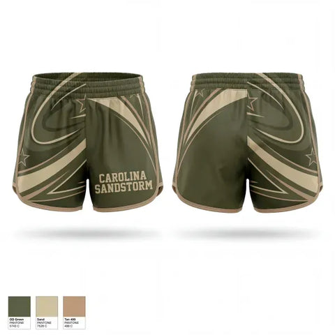 Womens Shorts, Carolina Sandstorm, Baseball, Teamtime, Team time, sublimation, custom sports apparel, team uniforms, spirit wear, spiritwear, sports uniforms, custom shirts, team store, custom team store, fundraiser sports, apparel fundraiser