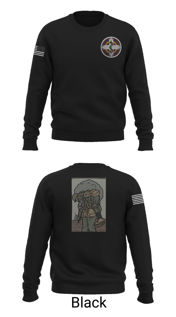 Crew Neck Sweatshirt, 336th Med Det, Army, Teamtime, Team time, sublimation, custom sports apparel, team uniforms, spirit wear, spiritwear, sports uniforms, custom shirts, team store, custom team store, fundraiser sports, apparel fundraiser
