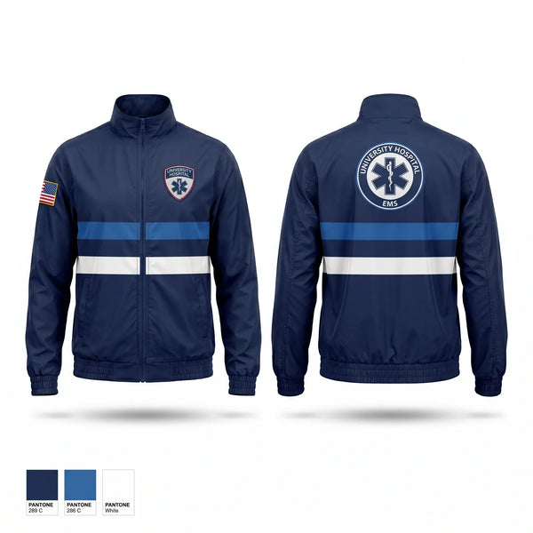 Windbreaker, UH EMS, EMS/EMT, Teamtime, Team time, sublimation, custom sports apparel, team uniforms, spirit wear, spiritwear, sports uniforms, custom shirts, team store, custom team store, fundraiser sports, apparel fundraiser