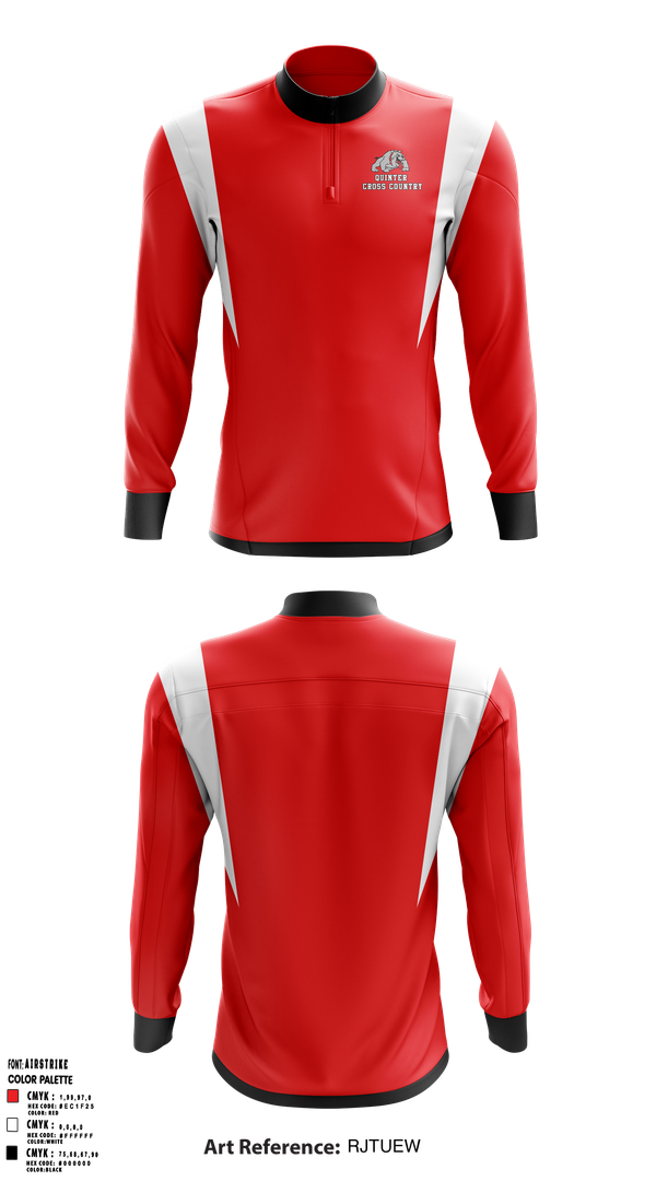 Quarter Zip Jacket, Quinter High School Cross Country, Cross Country, Teamtime, Team time, sublimation, custom sports apparel, team uniforms, spirit wear, spiritwear, sports uniforms, custom shirts, team store, custom team store, fundraiser sports, apparel fundraiser
