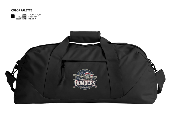 Duffle Bag, Bombers, Baseball, Teamtime, Team time, sublimation, custom sports apparel, team uniforms, spirit wear, spiritwear, sports uniforms, custom shirts, team store, custom team store, fundraiser sports, apparel fundraiser