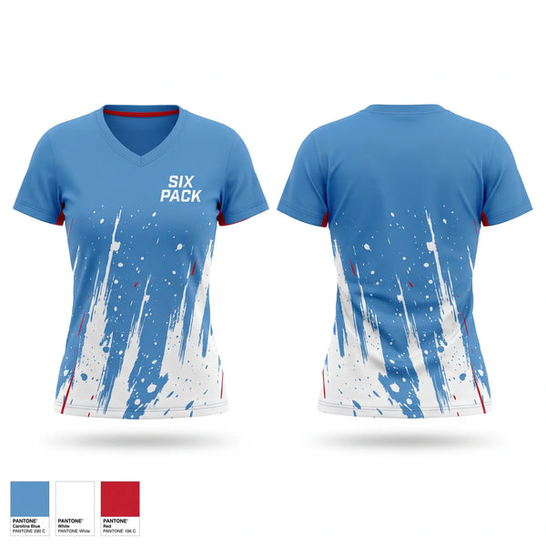 Womens Short Sleeve Vneck Shirt, Six Pack, Men's Lacrosse, Teamtime, Team time, sublimation, custom sports apparel, team uniforms, spirit wear, spiritwear, sports uniforms, custom shirts, team store, custom team store, fundraiser sports, apparel fundraiser
