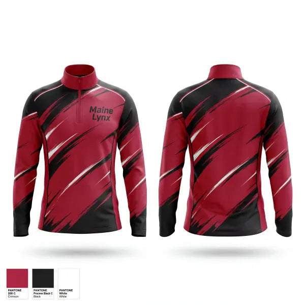 Quarter Zip Jacket, Maine Lynx, Baseball, Teamtime, Team time, sublimation, custom sports apparel, team uniforms, spirit wear, spiritwear, sports uniforms, custom shirts, team store, custom team store, fundraiser sports, apparel fundraiser