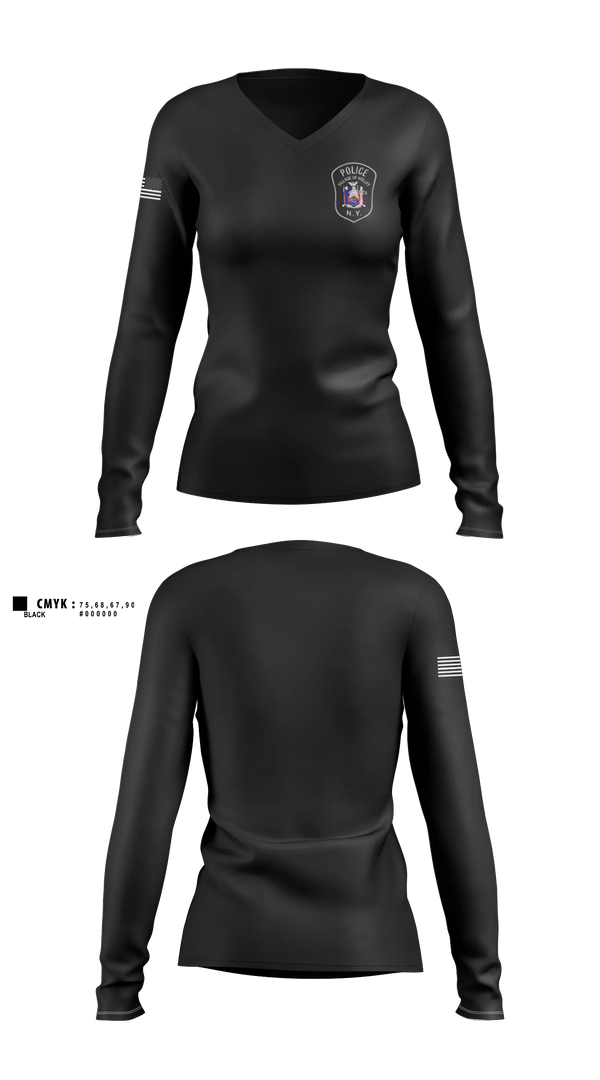 Womens Long Sleeve Vneck Shirt, HOLLEY POLICE DEPARTMENT, Police, Teamtime, Team time, sublimation, custom sports apparel, team uniforms, spirit wear, spiritwear, sports uniforms, custom shirts, team store, custom team store, fundraiser sports, apparel fundraiser