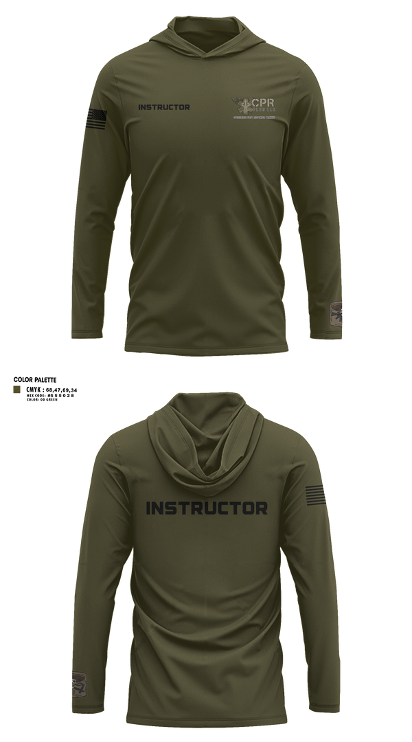 Long Sleeve Hooded Sun Shirt, CPR PLUS, EMS/EMT, Teamtime, Team time, sublimation, custom sports apparel, team uniforms, spirit wear, spiritwear, sports uniforms, custom shirts, team store, custom team store, fundraiser sports, apparel fundraiser
