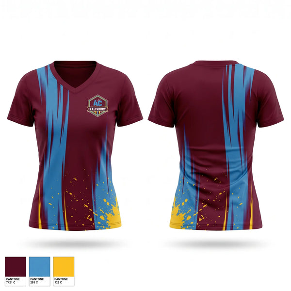 Womens Short Sleeve Vneck Shirt, ACS, Men's Soccer, Teamtime, Team time, sublimation, custom sports apparel, team uniforms, spirit wear, spiritwear, sports uniforms, custom shirts, team store, custom team store, fundraiser sports, apparel fundraiser