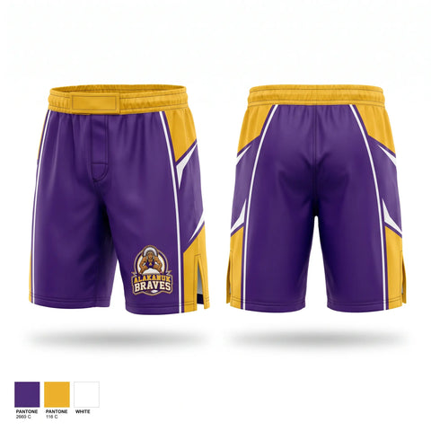 Fight Shorts, Alakanuk Braves, Wrestling, Teamtime, Team time, sublimation, custom sports apparel, team uniforms, spirit wear, spiritwear, sports uniforms, custom shirts, team store, custom team store, fundraiser sports, apparel fundraiser