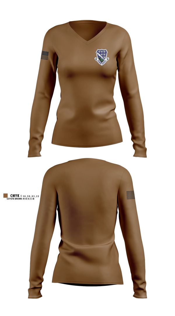 Womens Long Sleeve Vneck Shirt, Dog Company, Army, Teamtime, Team time, sublimation, custom sports apparel, team uniforms, spirit wear, spiritwear, sports uniforms, custom shirts, team store, custom team store, fundraiser sports, apparel fundraiser