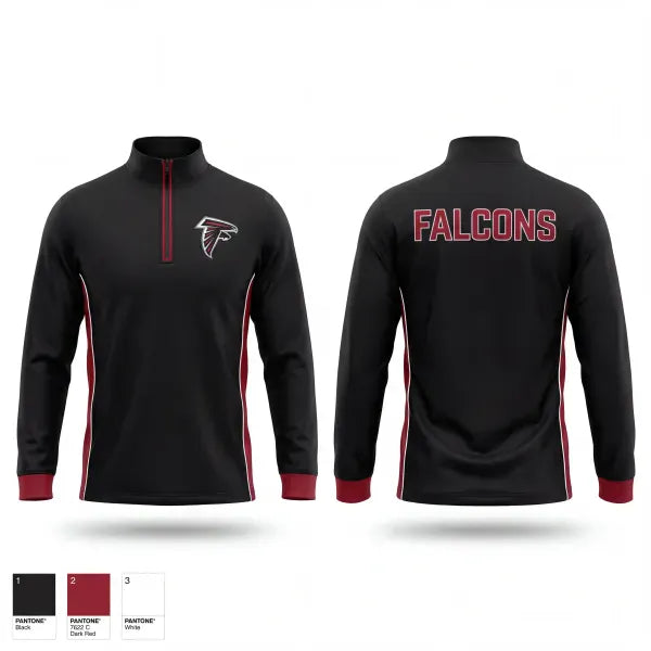 Quarter Zip Jacket, Falcons, , Teamtime, Team time, sublimation, custom sports apparel, team uniforms, spirit wear, spiritwear, sports uniforms, custom shirts, team store, custom team store, fundraiser sports, apparel fundraiser