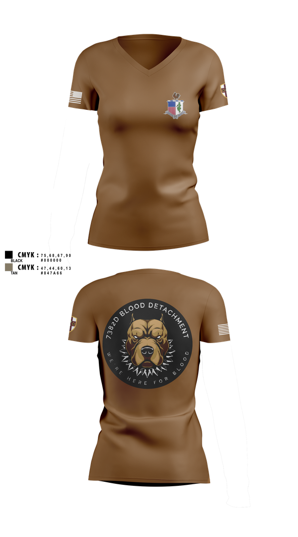 Womens Short Sleeve Vneck Shirt, 7236 Medical Support Unit, Army, Teamtime, Team time, sublimation, custom sports apparel, team uniforms, spirit wear, spiritwear, sports uniforms, custom shirts, team store, custom team store, fundraiser sports, apparel fundraiser