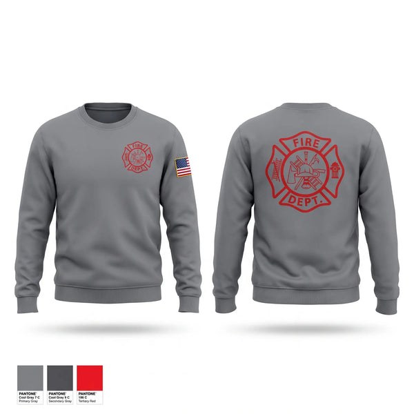 Crew Neck Sweatshirt, Highway 15 South, Fire Department, Teamtime, Team time, sublimation, custom sports apparel, team uniforms, spirit wear, spiritwear, sports uniforms, custom shirts, team store, custom team store, fundraiser sports, apparel fundraiser
