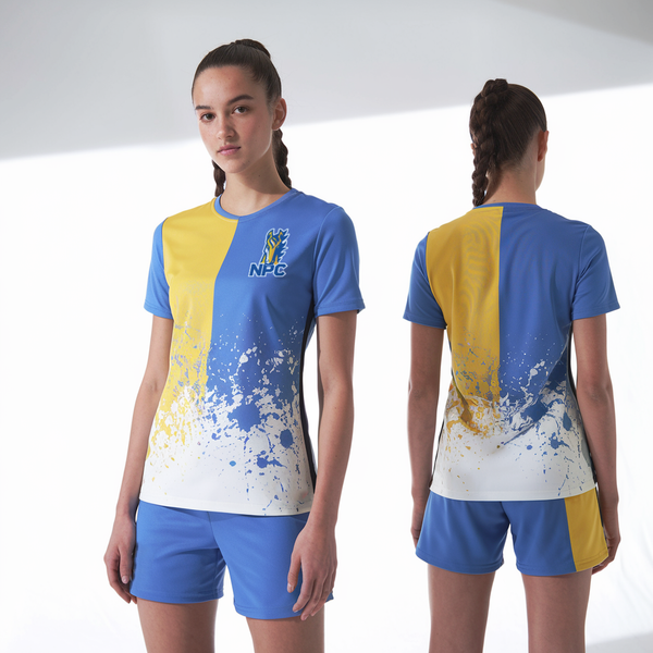 Womens Short Sleeve Vneck Shirt, Northpointe Christian Girls Soccer, Women's Soccer, Teamtime, Team time, sublimation, custom sports apparel, team uniforms, spirit wear, spiritwear, sports uniforms, custom shirts, team store, custom team store, fundraiser sports, apparel fundraiser