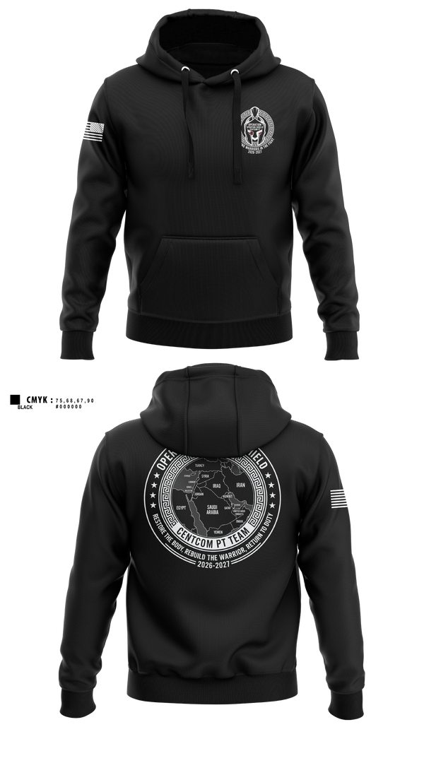 Hoodie, CENTCOM PT TEAM, Army, Teamtime, Team time, sublimation, custom sports apparel, team uniforms, spirit wear, spiritwear, sports uniforms, custom shirts, team store, custom team store, fundraiser sports, apparel fundraiser