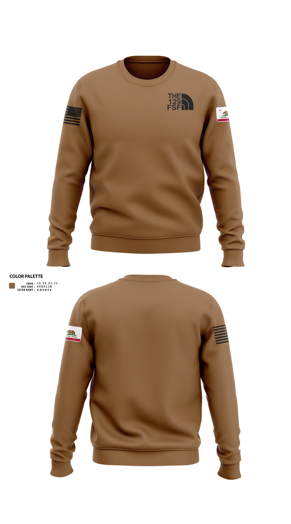 Crew Neck Sweatshirt, 129 FSS, Air Force, Teamtime, Team time, sublimation, custom sports apparel, team uniforms, spirit wear, spiritwear, sports uniforms, custom shirts, team store, custom team store, fundraiser sports, apparel fundraiser
