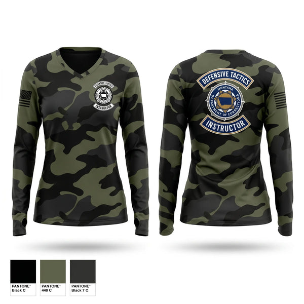 Womens Long Sleeve Vneck Shirt, Flow State AthleticsMontana Department of Corrections Defensive Tactics InstructorsMontana Department of Corrections Defensive Tactics Instructors, Police, Teamtime, Team time, sublimation, custom sports apparel, team uniforms, spirit wear, spiritwear, sports uniforms, custom shirts, team store, custom team store, fundraiser sports, apparel fundraiser