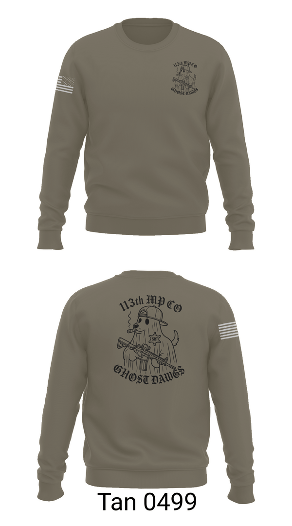 Crew Neck Sweatshirt, 113th MP CO, Army, Teamtime, Team time, sublimation, custom sports apparel, team uniforms, spirit wear, spiritwear, sports uniforms, custom shirts, team store, custom team store, fundraiser sports, apparel fundraiser