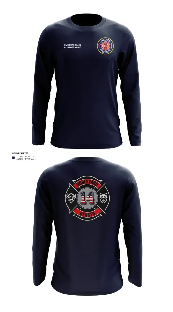 Long Sleeve Performance Shirt, Gallatin Fire Department Station 4, Fire Department, Teamtime, Team time, sublimation, custom sports apparel, team uniforms, spirit wear, spiritwear, sports uniforms, custom shirts, team store, custom team store, fundraiser sports, apparel fundraiser