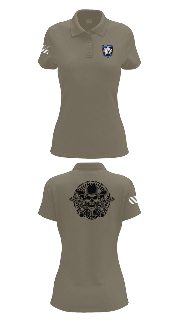 Womens Short Sleeve Performance Polo, Desperados, , Teamtime, Team time, sublimation, custom sports apparel, team uniforms, spirit wear, spiritwear, sports uniforms, custom shirts, team store, custom team store, fundraiser sports, apparel fundraiser