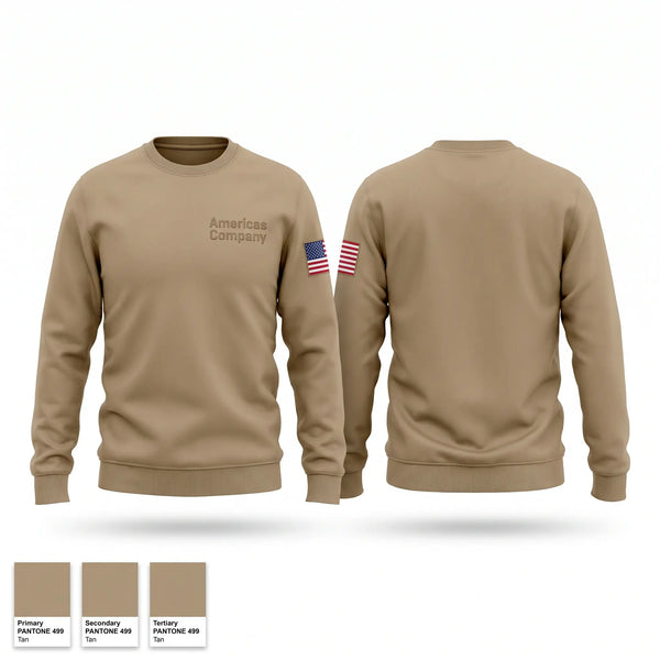 Crew Neck Sweatshirt, America's Company, Army, Teamtime, Team time, sublimation, custom sports apparel, team uniforms, spirit wear, spiritwear, sports uniforms, custom shirts, team store, custom team store, fundraiser sports, apparel fundraiser