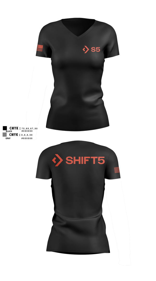 Womens Short Sleeve Vneck Shirt, Shift5, , Teamtime, Team time, sublimation, custom sports apparel, team uniforms, spirit wear, spiritwear, sports uniforms, custom shirts, team store, custom team store, fundraiser sports, apparel fundraiser