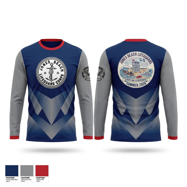 Long Sleeve Performance Shirt, Jones Beach Lifeguard Corp, , Teamtime, Team time, sublimation, custom sports apparel, team uniforms, spirit wear, spiritwear, sports uniforms, custom shirts, team store, custom team store, fundraiser sports, apparel fundraiser