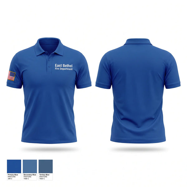 Short Sleeve Performance Polo, East Bethel Fire Department, Fire Department, Teamtime, Team time, sublimation, custom sports apparel, team uniforms, spirit wear, spiritwear, sports uniforms, custom shirts, team store, custom team store, fundraiser sports, apparel fundraiser