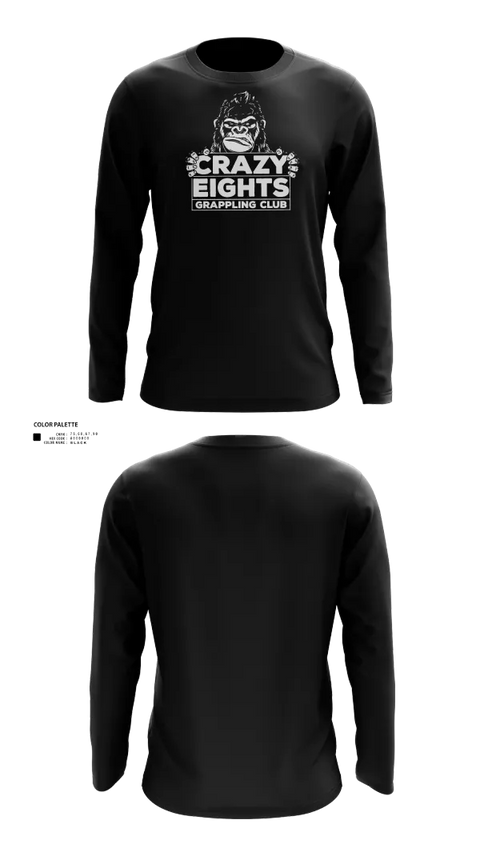 Long Sleeve Performance Shirt, Crazy Eights Grappling Club, Wrestling, Teamtime, Team time, sublimation, custom sports apparel, team uniforms, spirit wear, spiritwear, sports uniforms, custom shirts, team store, custom team store, fundraiser sports, apparel fundraiser