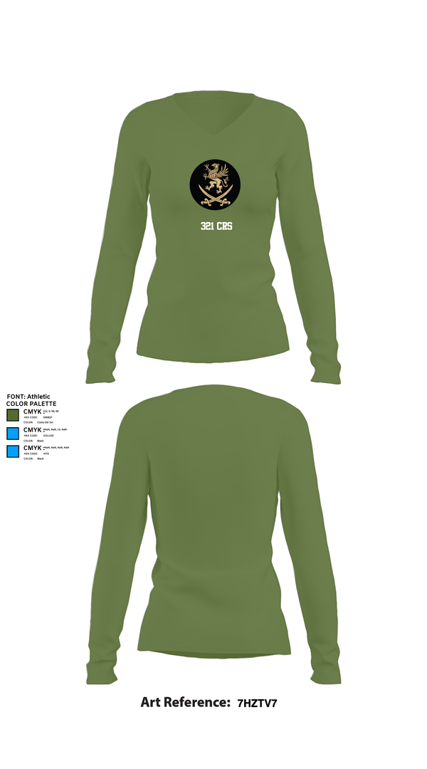 Womens Long Sleeve Vneck Shirt, 321 CRS, , Teamtime, Team time, sublimation, custom sports apparel, team uniforms, spirit wear, spiritwear, sports uniforms, custom shirts, team store, custom team store, fundraiser sports, apparel fundraiser