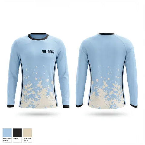 Long Sleeve Performance Shirt, Bulldogs, Baseball, Teamtime, Team time, sublimation, custom sports apparel, team uniforms, spirit wear, spiritwear, sports uniforms, custom shirts, team store, custom team store, fundraiser sports, apparel fundraiser