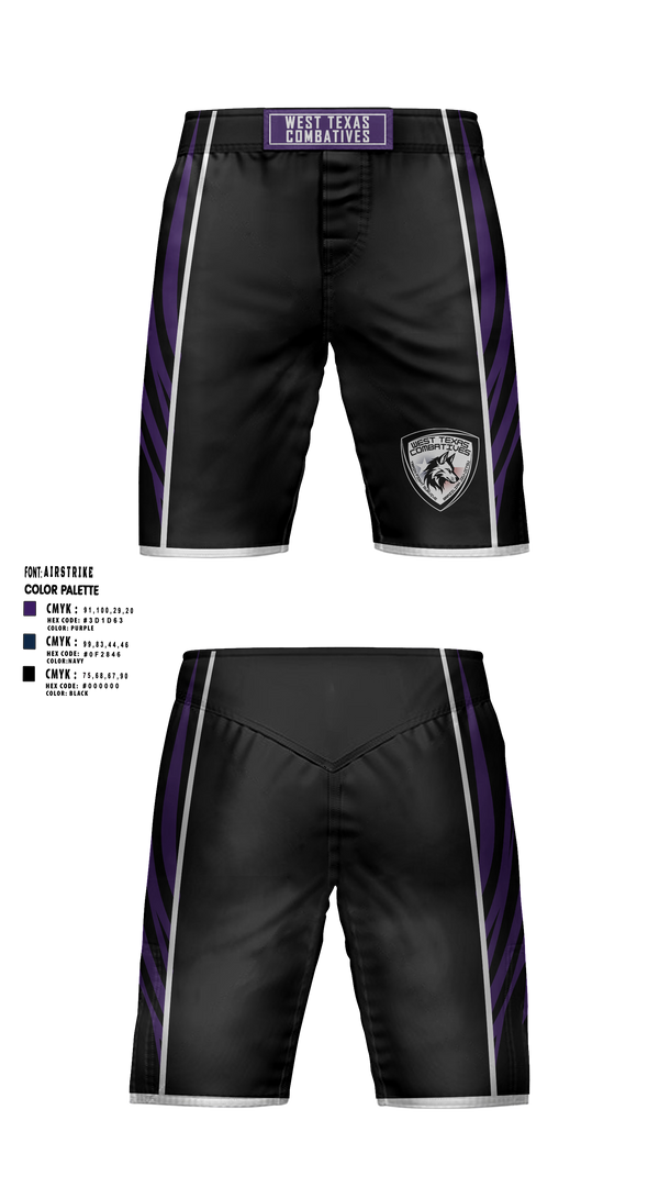 Fight Shorts, West Texas Combatives, , Teamtime, Team time, sublimation, custom sports apparel, team uniforms, spirit wear, spiritwear, sports uniforms, custom shirts, team store, custom team store, fundraiser sports, apparel fundraiser