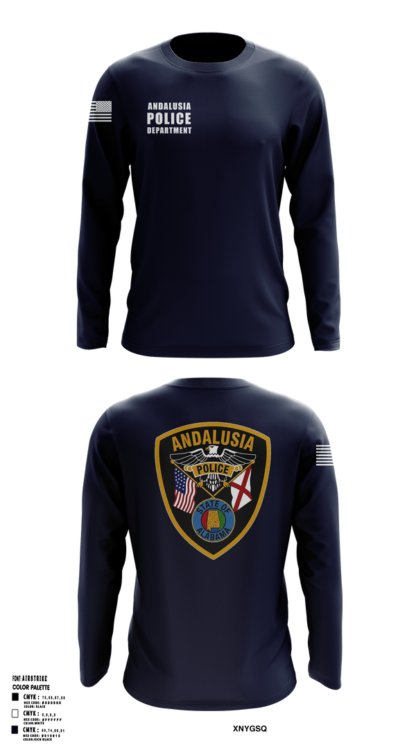 Long Sleeve Performance Shirt, Andalusia Police Department, Police, Teamtime, Team time, sublimation, custom sports apparel, team uniforms, spirit wear, spiritwear, sports uniforms, custom shirts, team store, custom team store, fundraiser sports, apparel fundraiser