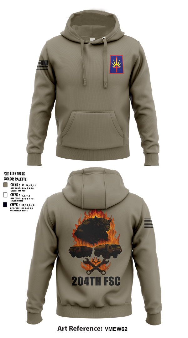 Hoodie, 204thFSC, National Guard, Teamtime, Team time, sublimation, custom sports apparel, team uniforms, spirit wear, spiritwear, sports uniforms, custom shirts, team store, custom team store, fundraiser sports, apparel fundraiser