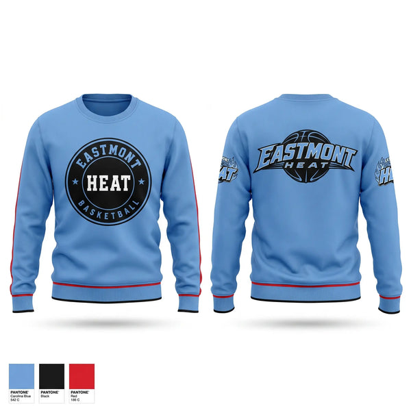 Crew Neck Sweatshirt, Eastmont HEAT, Men's Basketball, Teamtime, Team time, sublimation, custom sports apparel, team uniforms, spirit wear, spiritwear, sports uniforms, custom shirts, team store, custom team store, fundraiser sports, apparel fundraiser