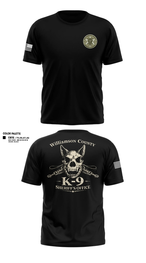 Short Sleeve Performance Shirt, Williamson County K-9 Unit, Police, Teamtime, Team time, sublimation, custom sports apparel, team uniforms, spirit wear, spiritwear, sports uniforms, custom shirts, team store, custom team store, fundraiser sports, apparel fundraiser