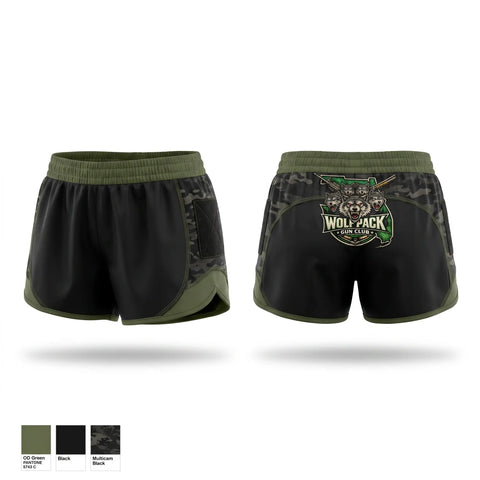 Womens Shorts, The Wolfpack Gun Club, , Teamtime, Team time, sublimation, custom sports apparel, team uniforms, spirit wear, spiritwear, sports uniforms, custom shirts, team store, custom team store, fundraiser sports, apparel fundraiser
