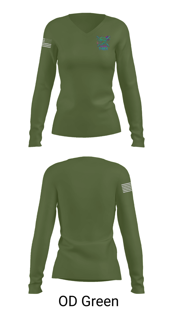Womens Long Sleeve Vneck Shirt, 130 FAB, Army, Teamtime, Team time, sublimation, custom sports apparel, team uniforms, spirit wear, spiritwear, sports uniforms, custom shirts, team store, custom team store, fundraiser sports, apparel fundraiser